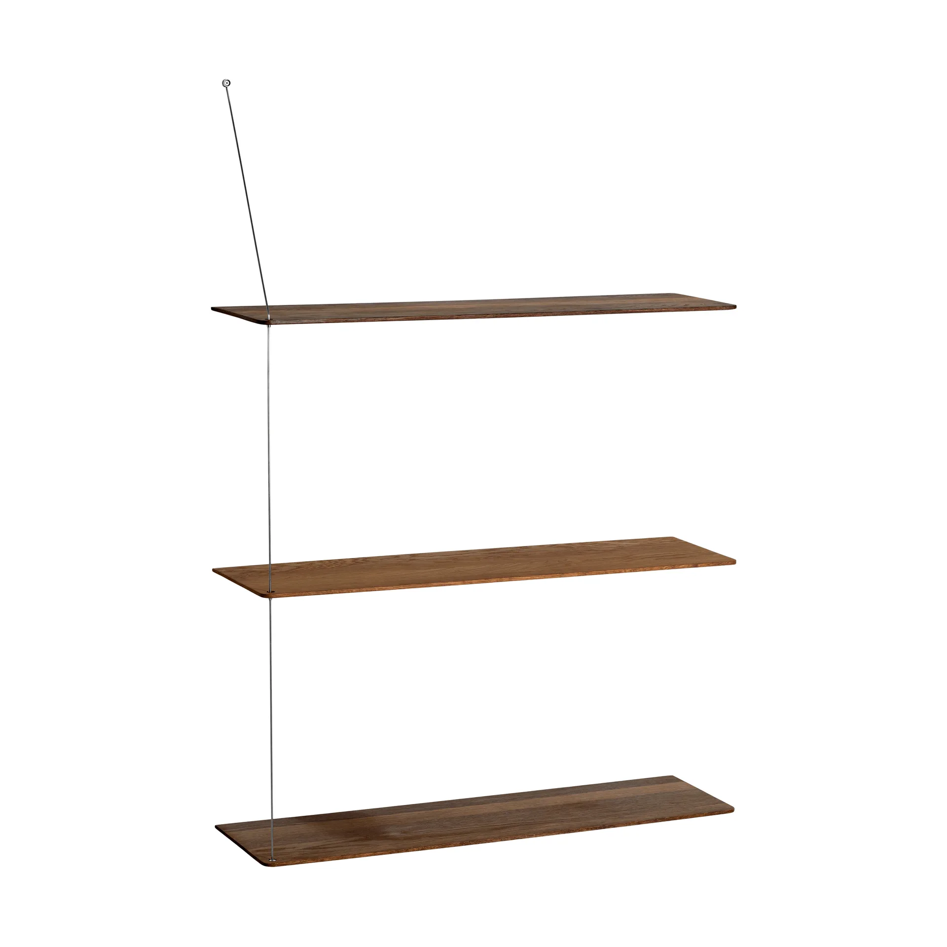 Stedge Regal, Geräucherte Eiche-gebürsteter Stahl, 80 cm, 3 Regalböden Woud
