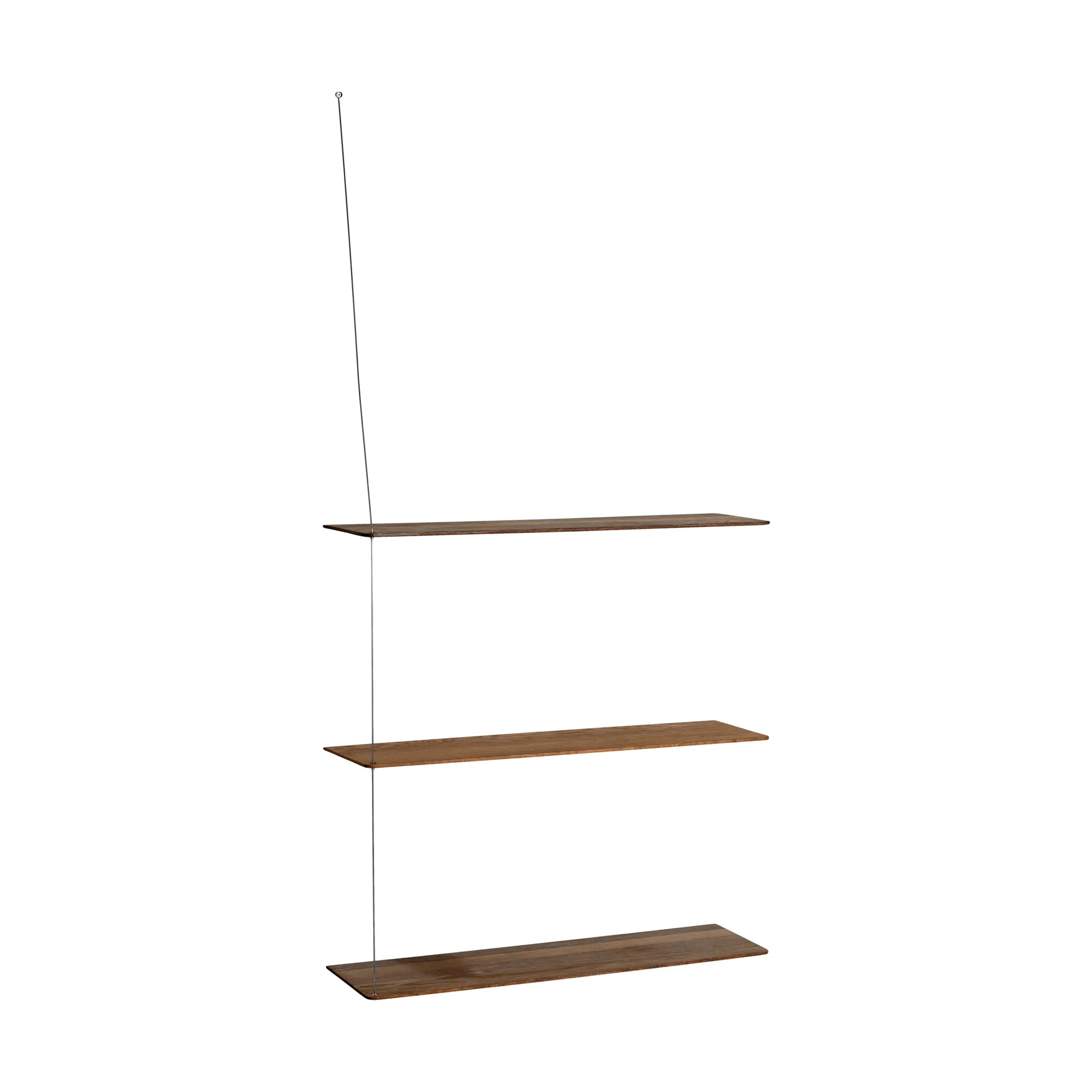 Stedge Regal, Geräucherte Eiche-gebürsteter Stahl, 80 cm, 3 Regalböden Woud