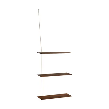 Stedge Regal - Geräucherte Eiche-Messing, 60 cm, 3 Einlegeböden - Woud