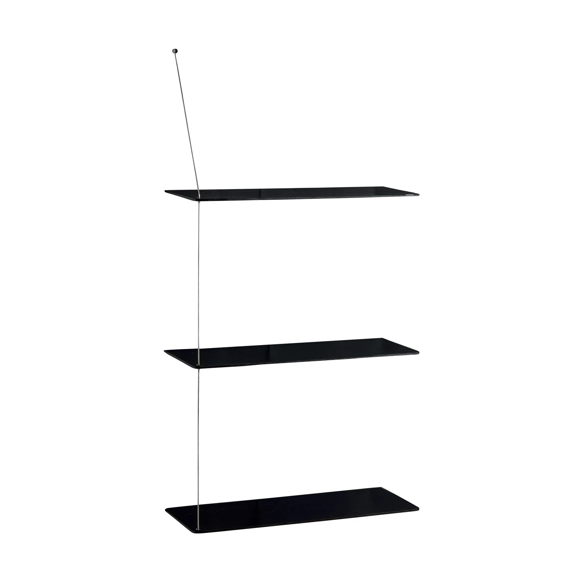 Stedge Regal, Schwarz Eiche-gebürsteter Stahl, 60 cm, 3 Einlegeböden Woud