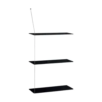 Stedge Regal - Schwarz Eiche-gebürsteter Stahl, 60 cm, 3 Einlegeböden - Woud