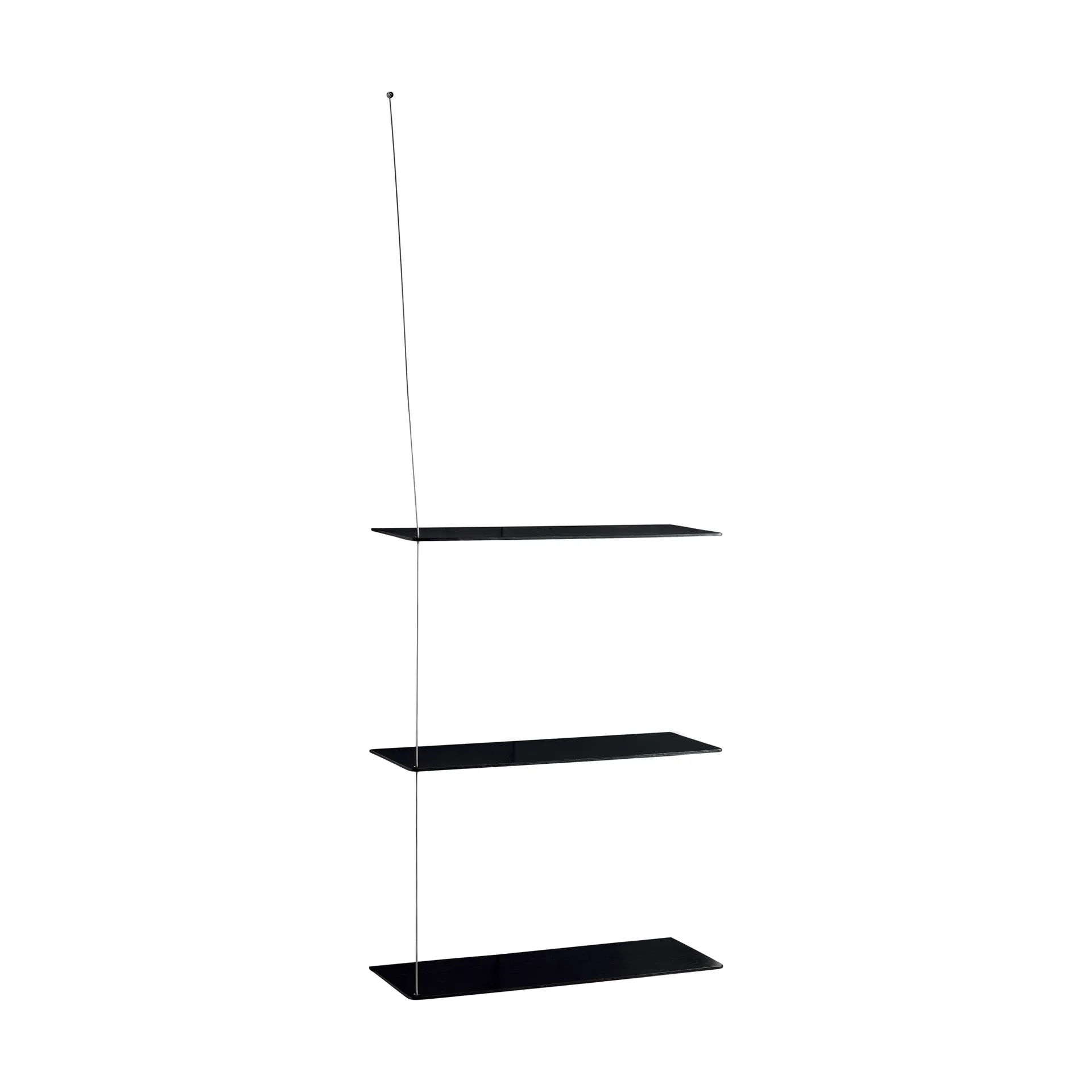 Stedge Regal, Schwarz Eiche-gebürsteter Stahl, 60 cm, 3 Einlegeböden Woud