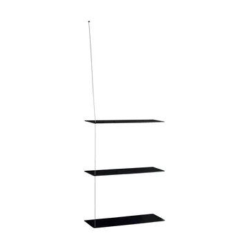 Stedge Regal - Schwarz Eiche-gebürsteter Stahl, 60 cm, 3 Einlegeböden - Woud