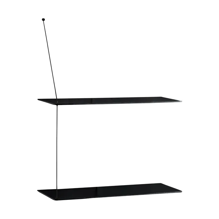 Stedge Regal - Schwarz Eiche-Schwarz, 2 Regalböden, 60 cm - Woud