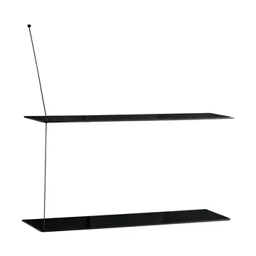 Stedge Regal - Schwarze Eiche, 80 cm, 2 Regalböden - Woud