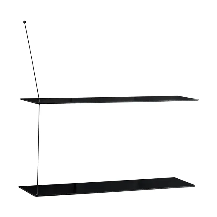 Stedge Regal - Schwarze Eiche, 80 cm, 2 Regalböden - Woud