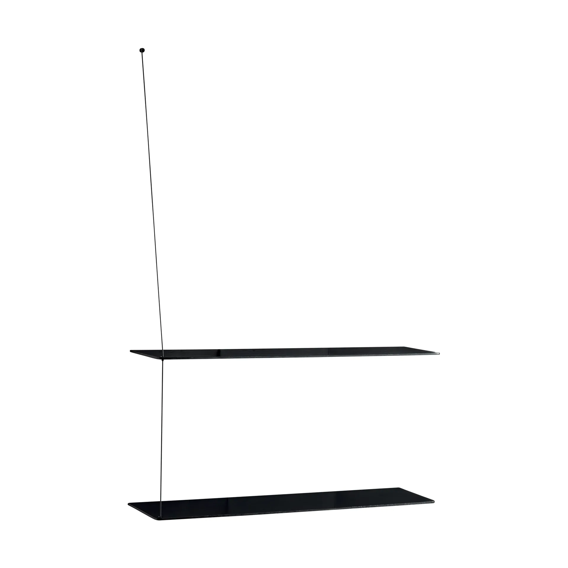 Stedge Regal, Schwarze Eiche, 80 cm, 2 Regalböden Woud