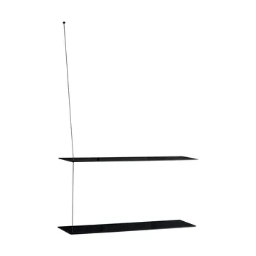 Stedge Regal - Schwarze Eiche, 80 cm, 2 Regalböden - Woud