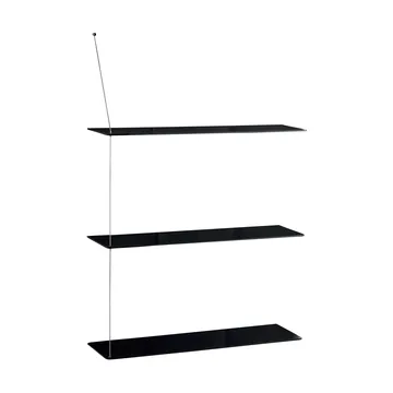 Stedge Regal - Schwarze Eiche-gebürsteter Stahl, 80 cm, 3 Regalböden - Woud