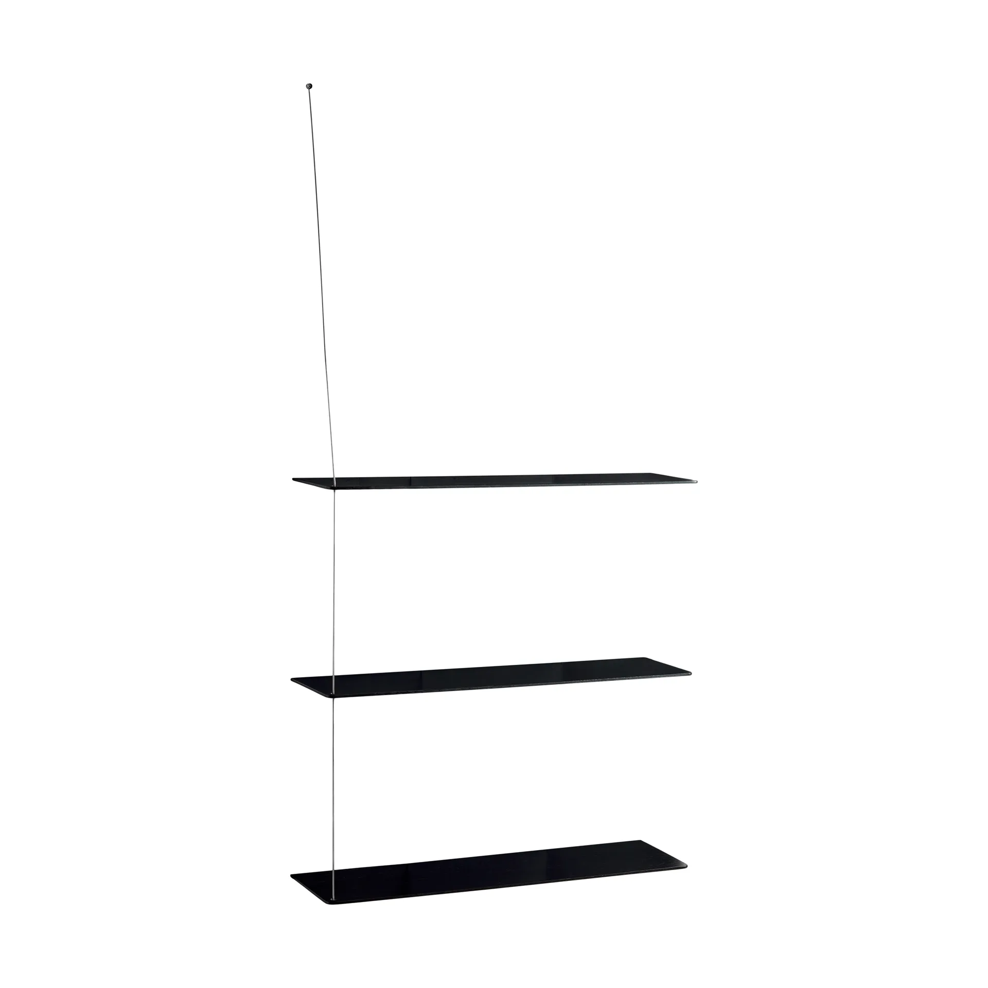 Stedge Regal, Schwarze Eiche-gebürsteter Stahl, 80 cm, 3 Regalböden Woud