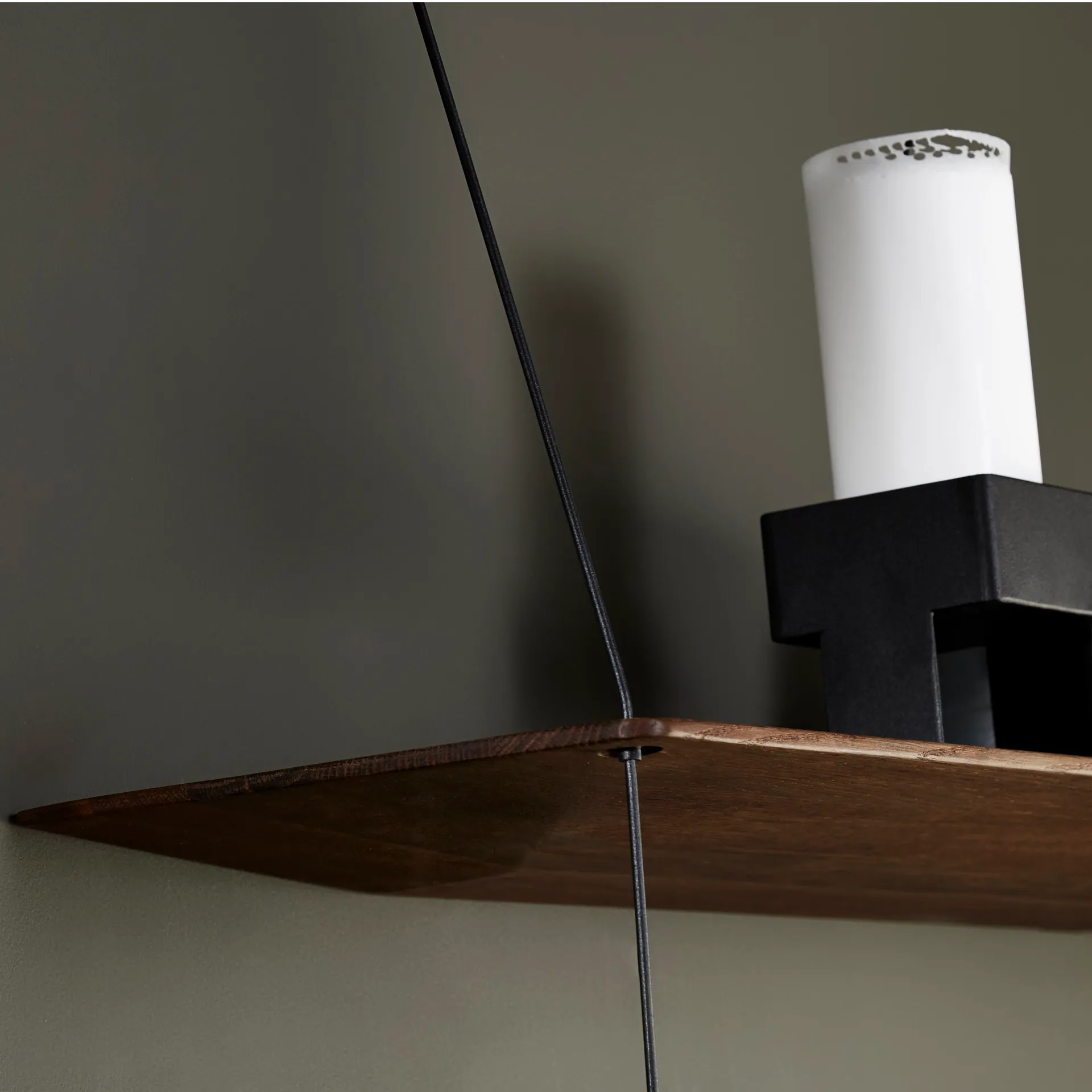 Stedge Wandregal 80cm, Geräucherte Eiche Woud