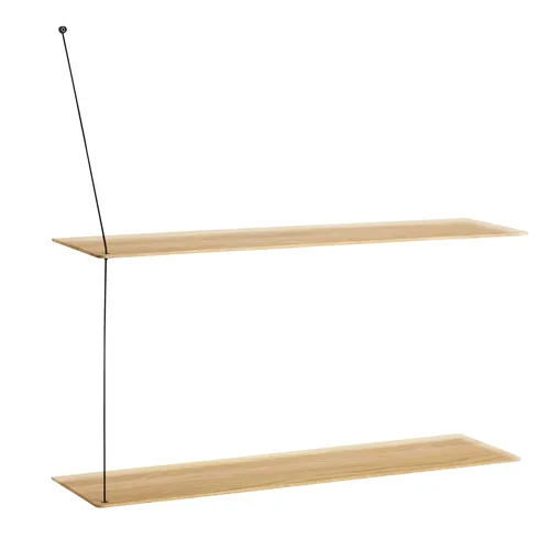 Woud Stedge Wandregal 80 cm, weiß-pigmentierte Eiche