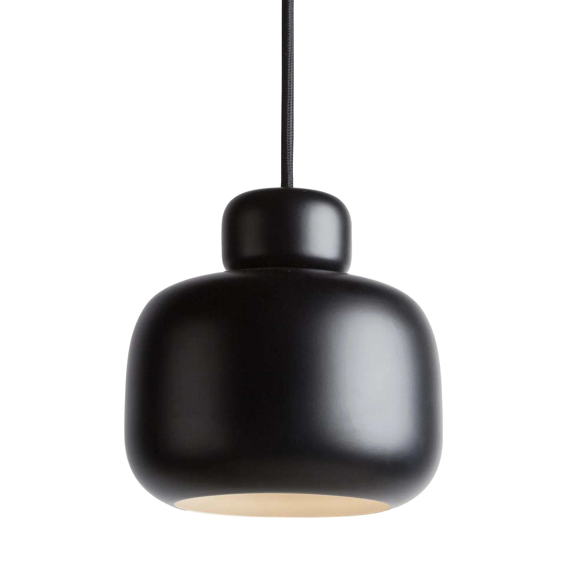 Stone Pendelleuchte small, Schwarz Woud