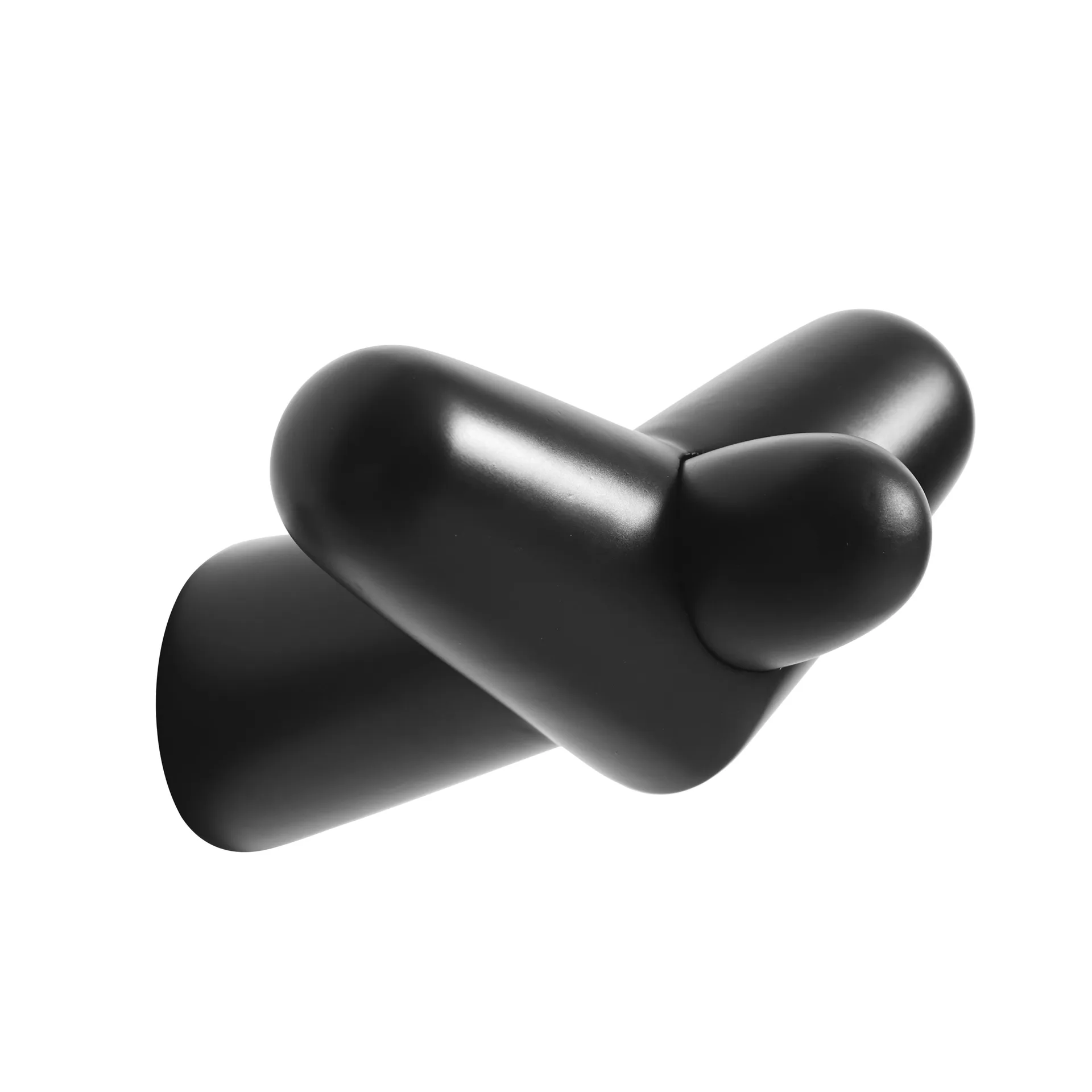 Tail wing Haken klein, Birke schwarz lackiert Woud