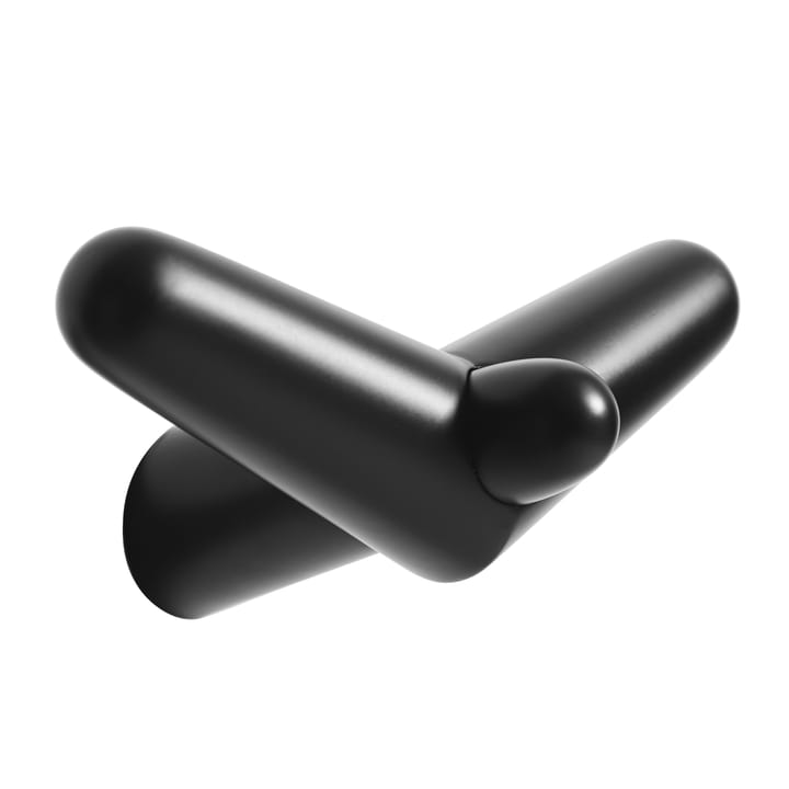 Tail wing Haken mittel, Birke schwarz lackiert Woud