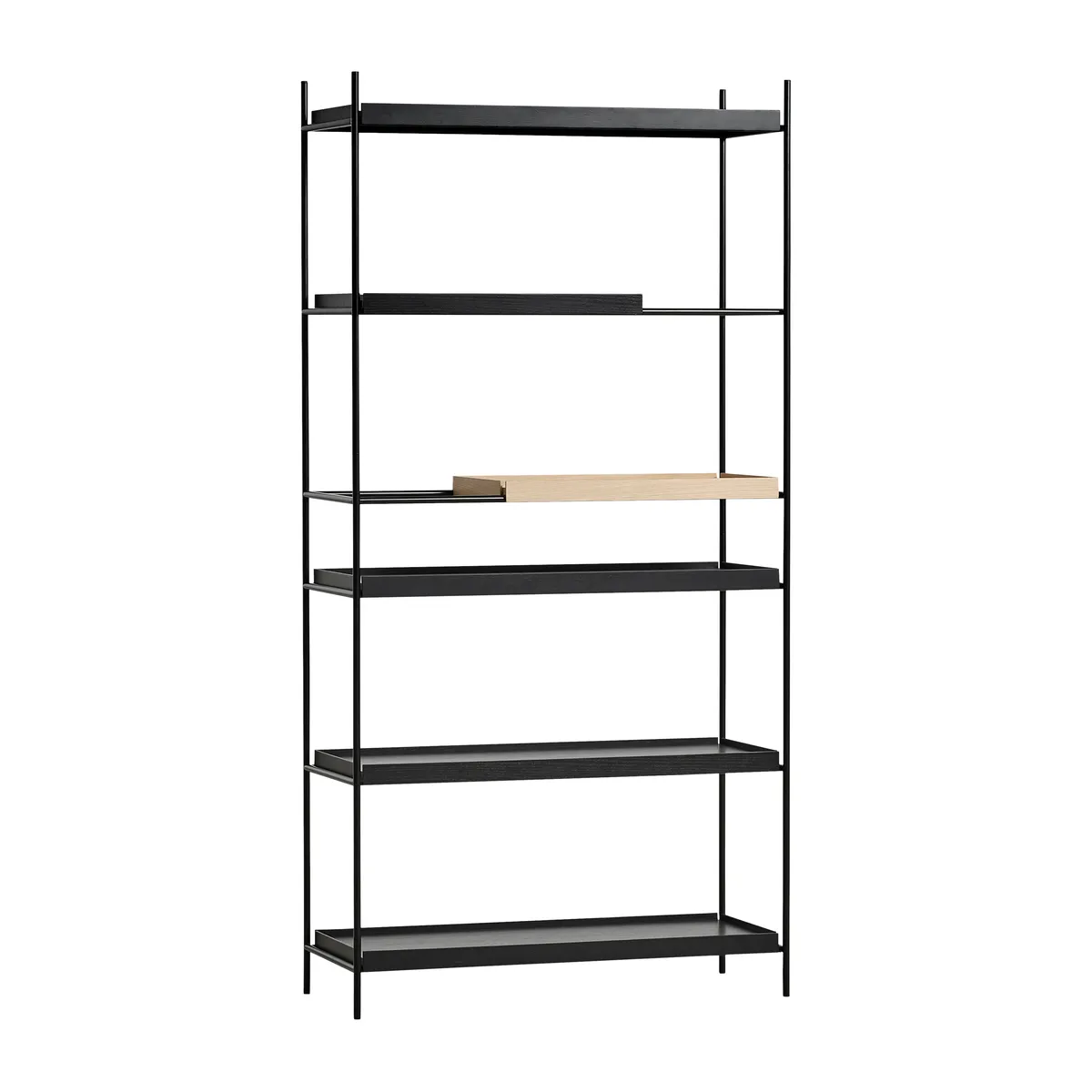 Woud Tray Regal hoch Eiche, 100 x 201 cm Style 6