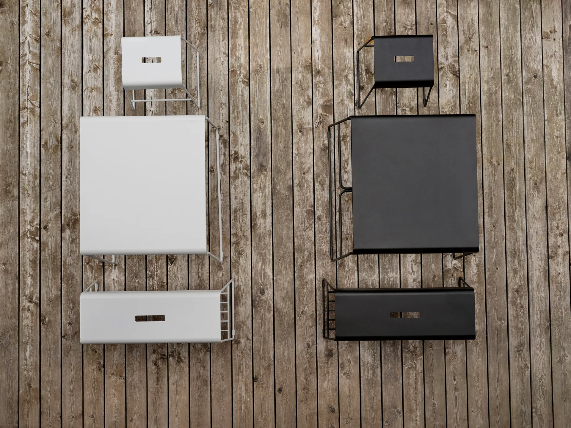 A-bench Outdoor-Bank mit Regal 45 cm, Soft Grey Zone Denmark