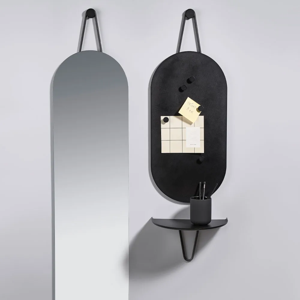 A-Wall Mirror Spiegel, Black, small Zone Denmark