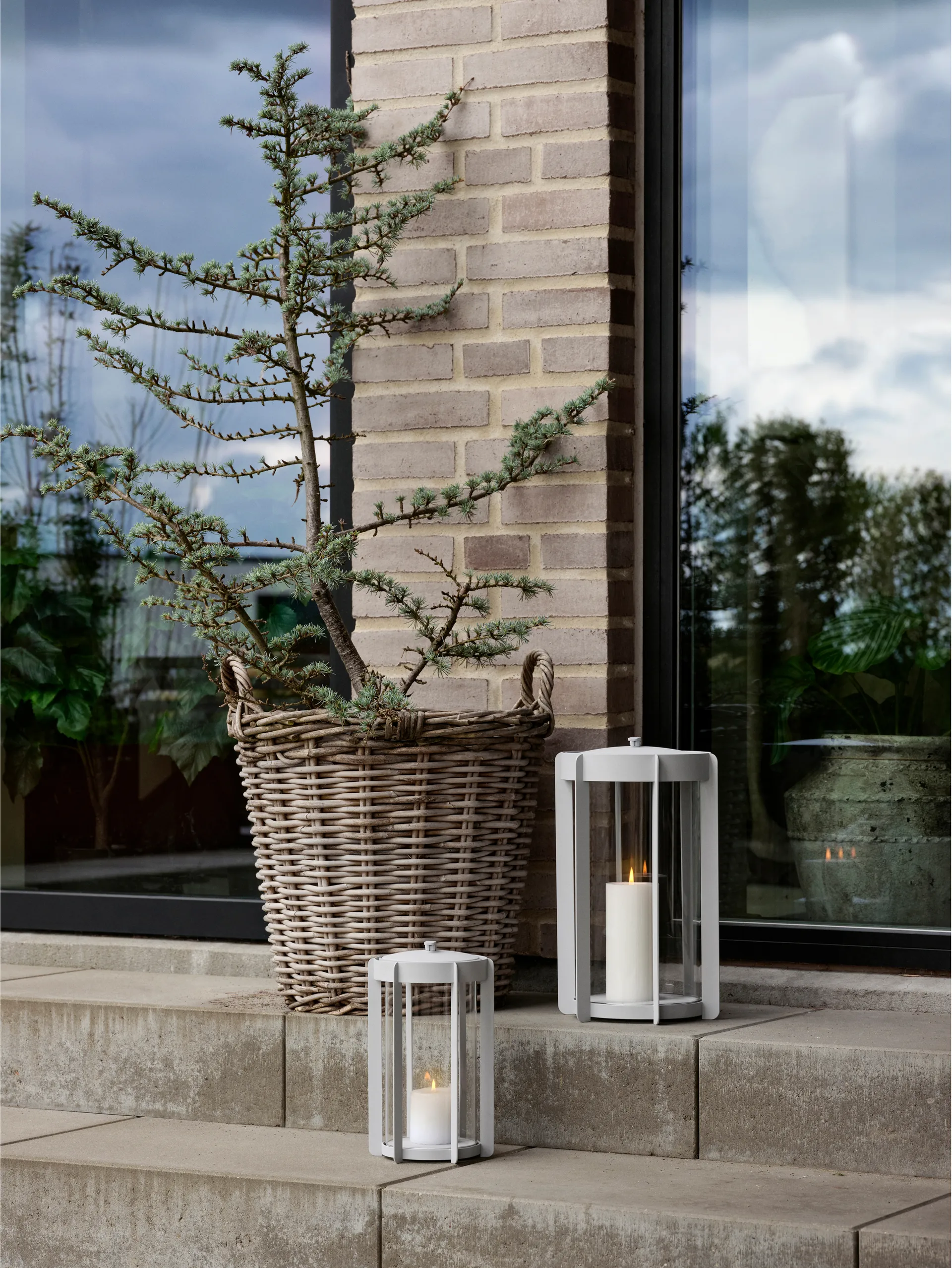 Firefly Lanterna Windlicht 35 cm, Soft Grey Zone Denmark