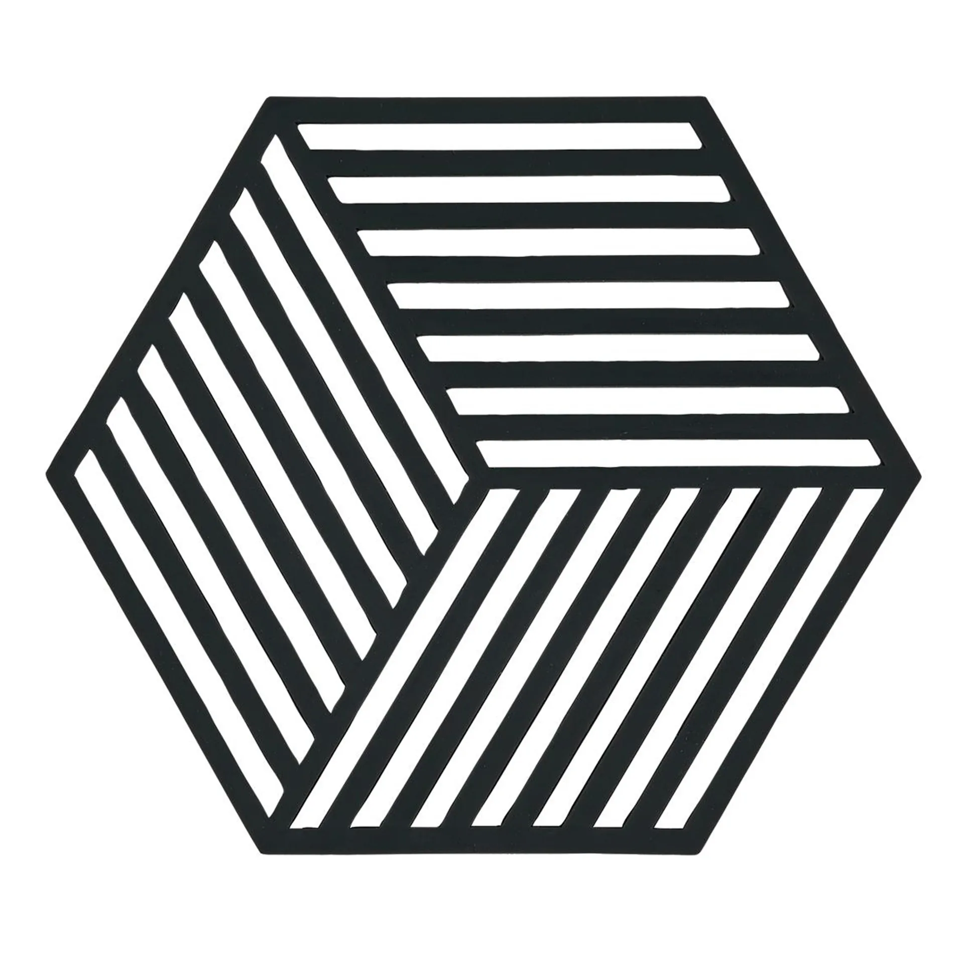 Hexagon Topfuntersetzer, Schwarz Zone Denmark