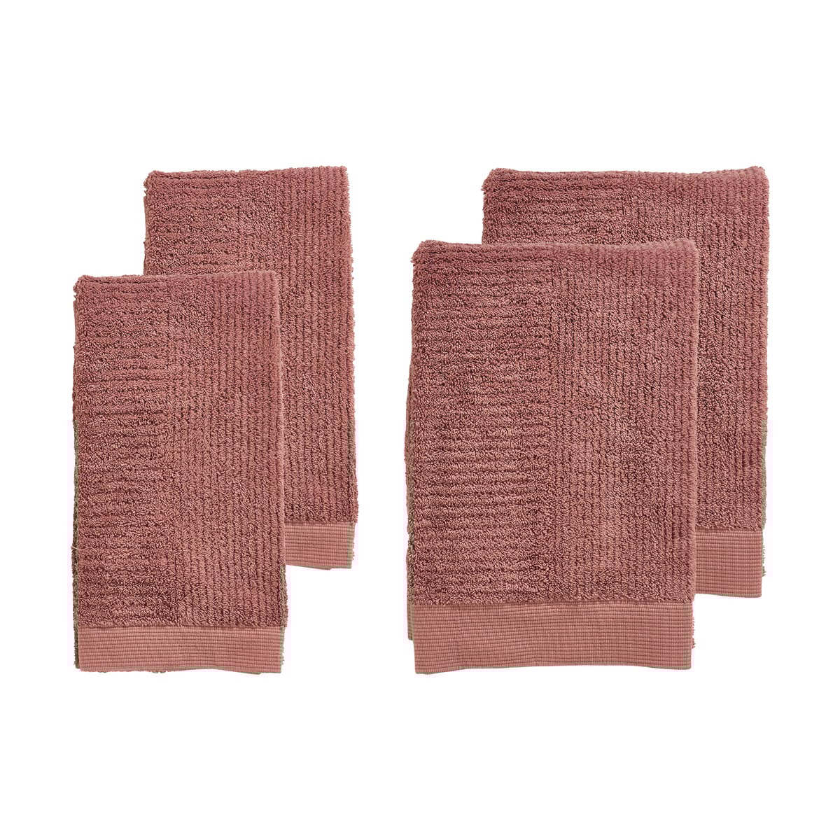Zone Denmark Klassisches Handtuchset 4-teilig Peach red
