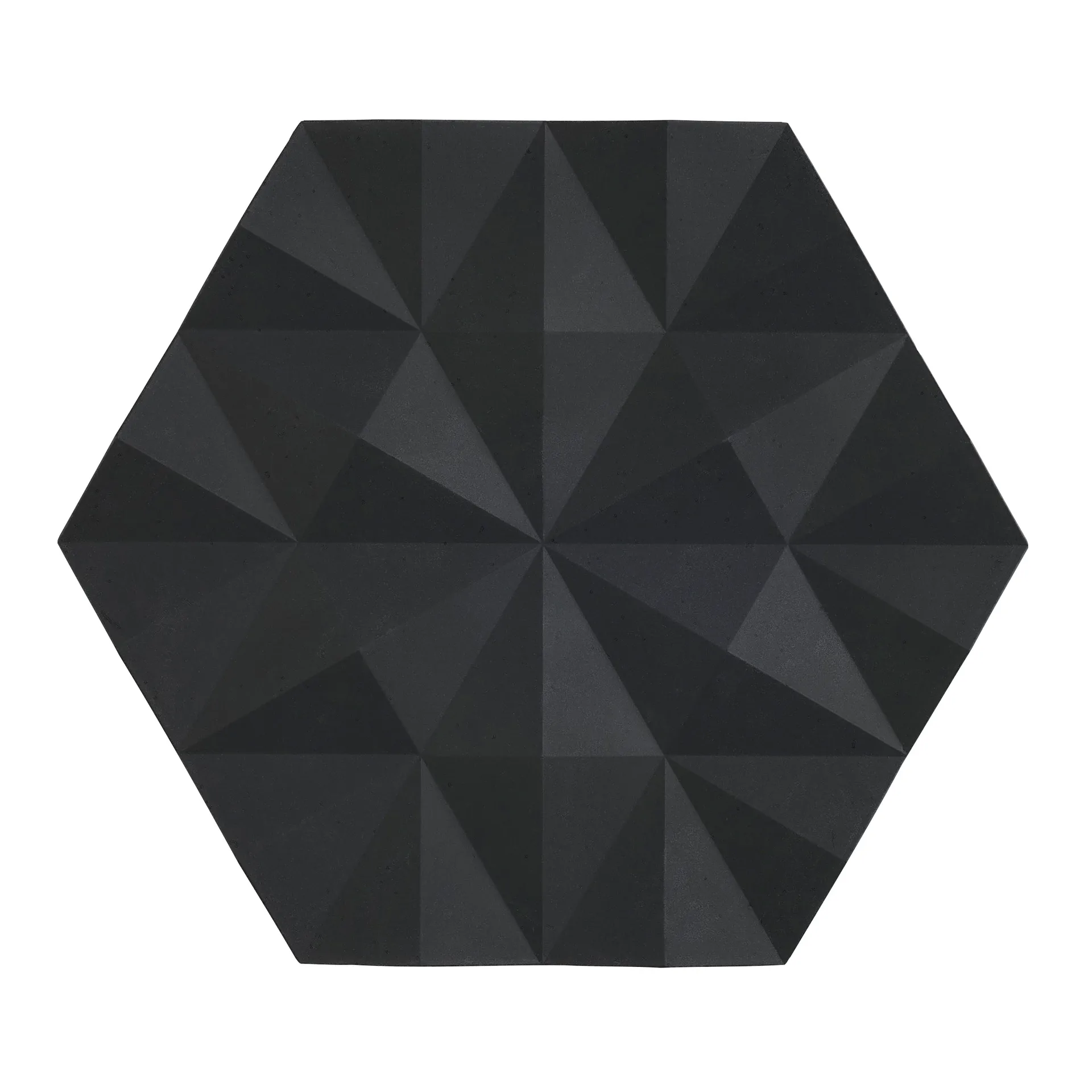 Ori Facet Topfuntersetzer 14 x 16cm, Black Zone Denmark