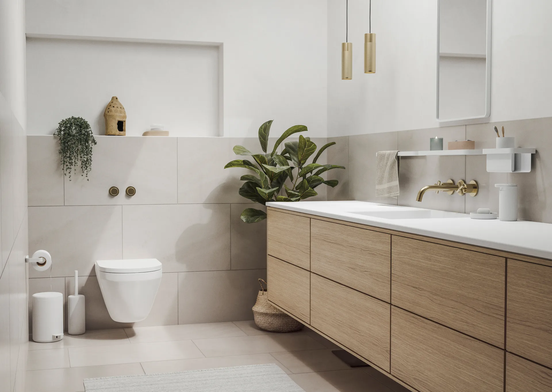 RIM Handtuchhalter doppelt 12 x 44cm, White Zone Denmark