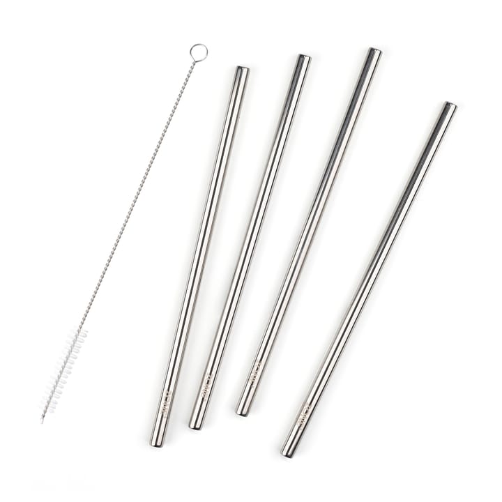 Rocks Strohhalm 21,5cm 4er Pack - Polished steel - Zone Denmark