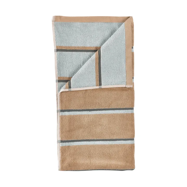 Sauna Handtuch - Camel-ice blue-olive green, 50x100 cm - Zone Denmark