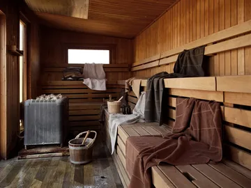 Sauna Handtuch - Grey-blue fog-soft grey, 70x140 cm - Zone Denmark