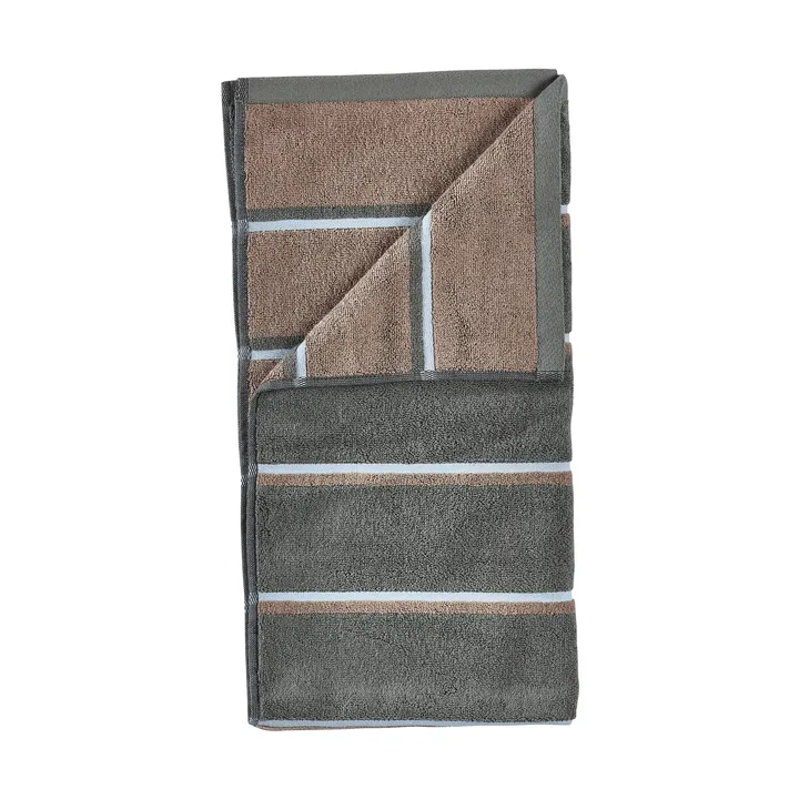 Sauna Handtuch - Olive green-taupe-blue fog, 70x140 cm - Zone Denmark