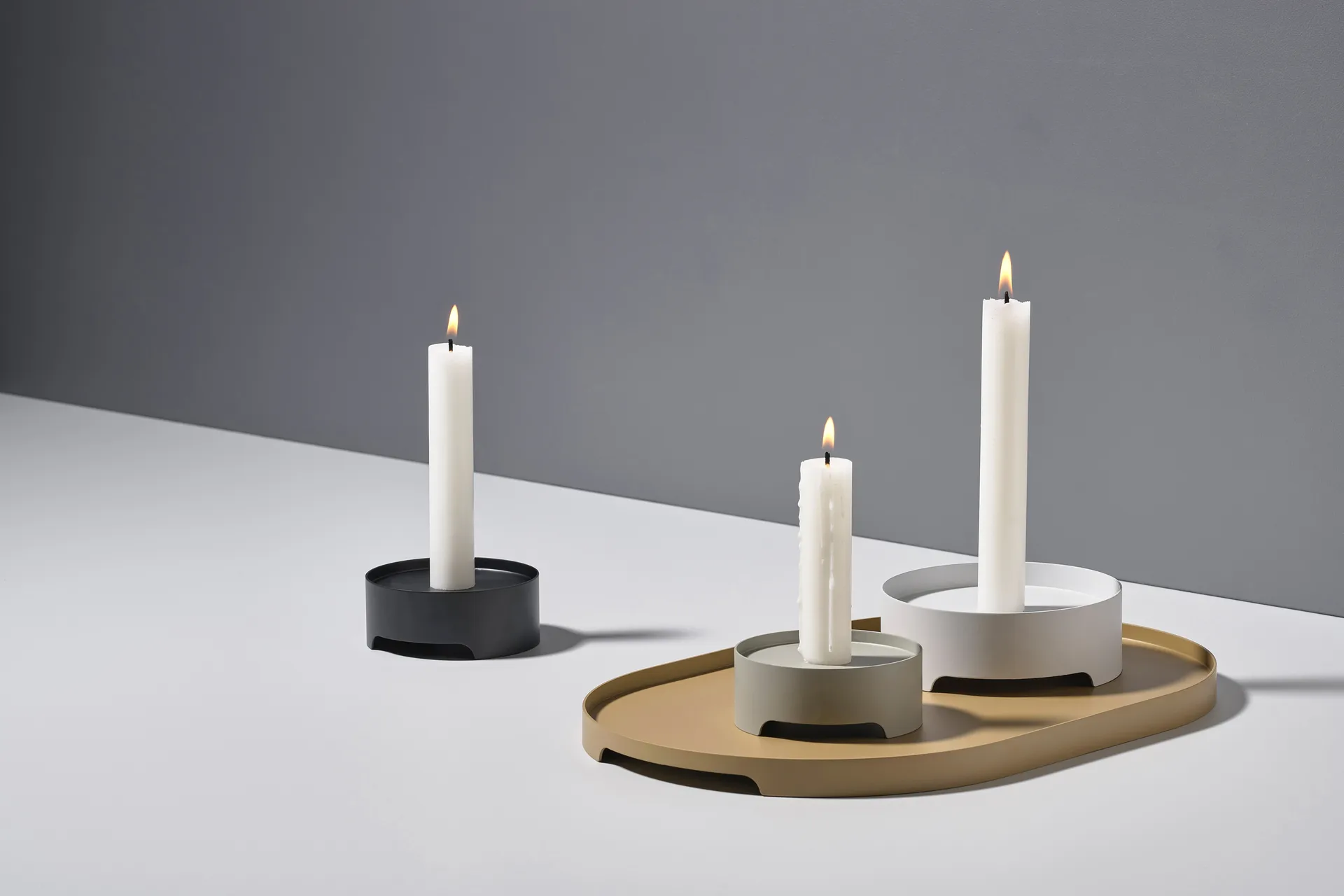 Singles Kerzenhalter Ø9cm, Black Zone Denmark