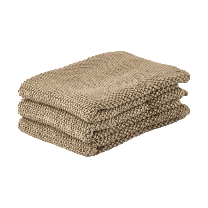 Zone Spüllappen 3er Pack - Khaki - Zone Denmark