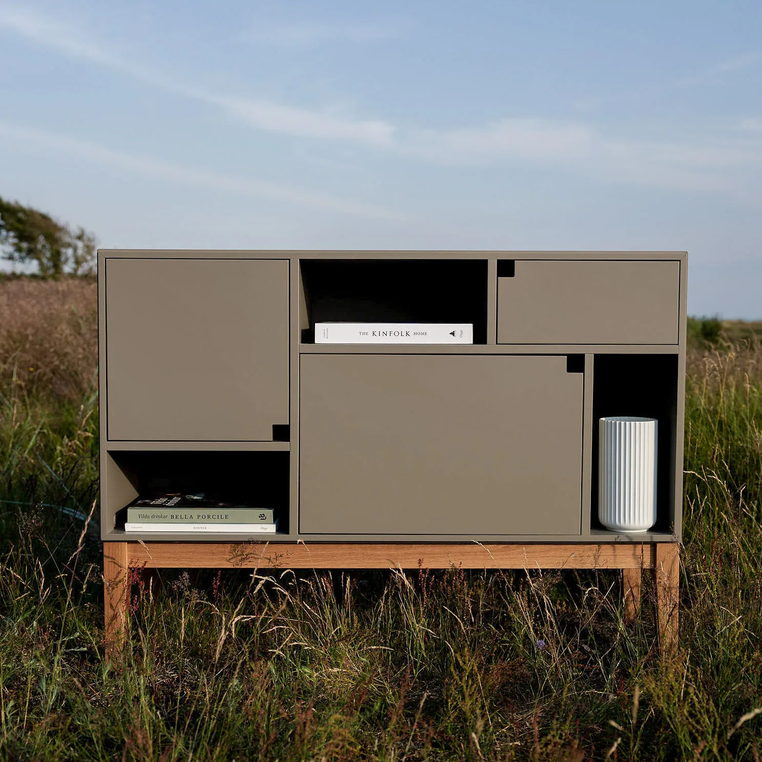 Citti 6 x 3 Schrank, Mole grey-Eichenstativ matt lackiert Zweed