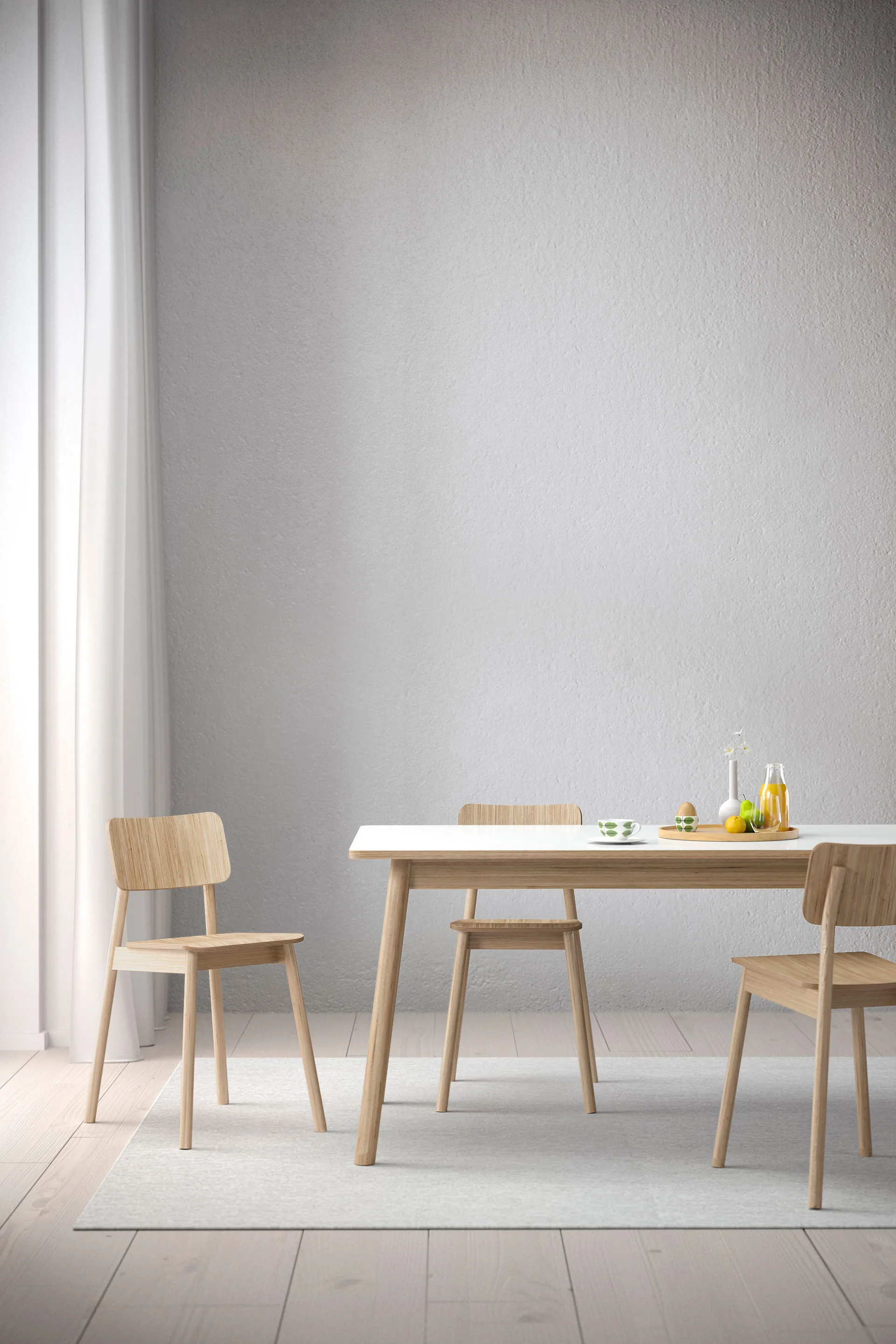 Dino 200 Esstisch, Weiß, Eichengestell, new Zweed