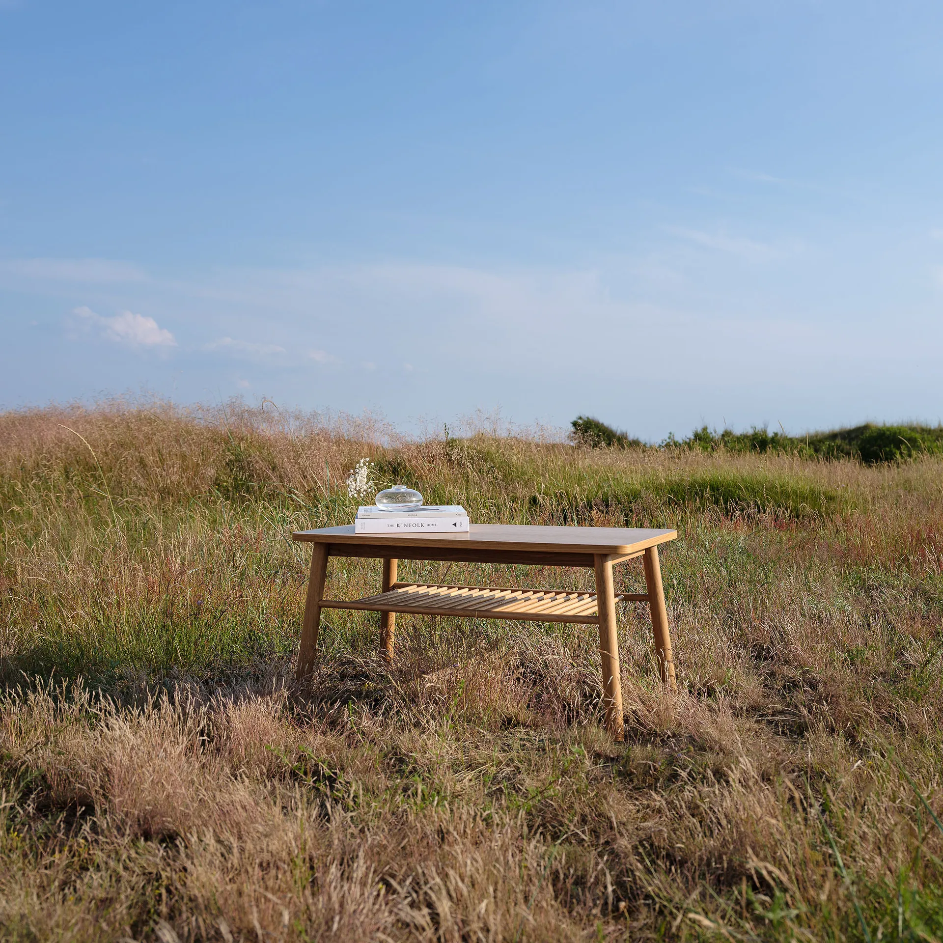 Mino Beistelltisch, Weiß/Eiche Zweed