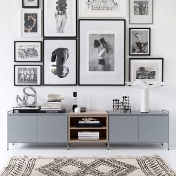 Molto Låg Sideboard - Grau/Eiche, 3 Teile - Zweed