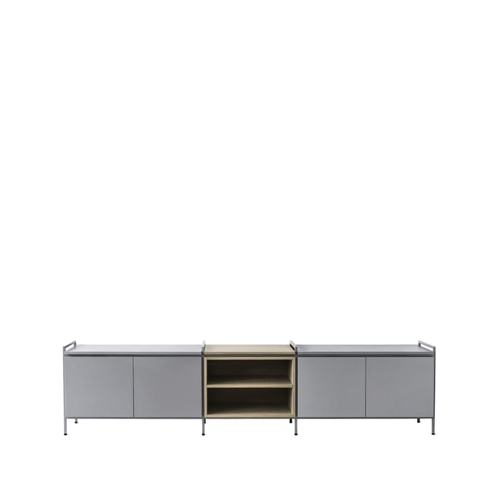 Molto Låg Sideboard - Grau/Eiche, 3 Teile - Zweed