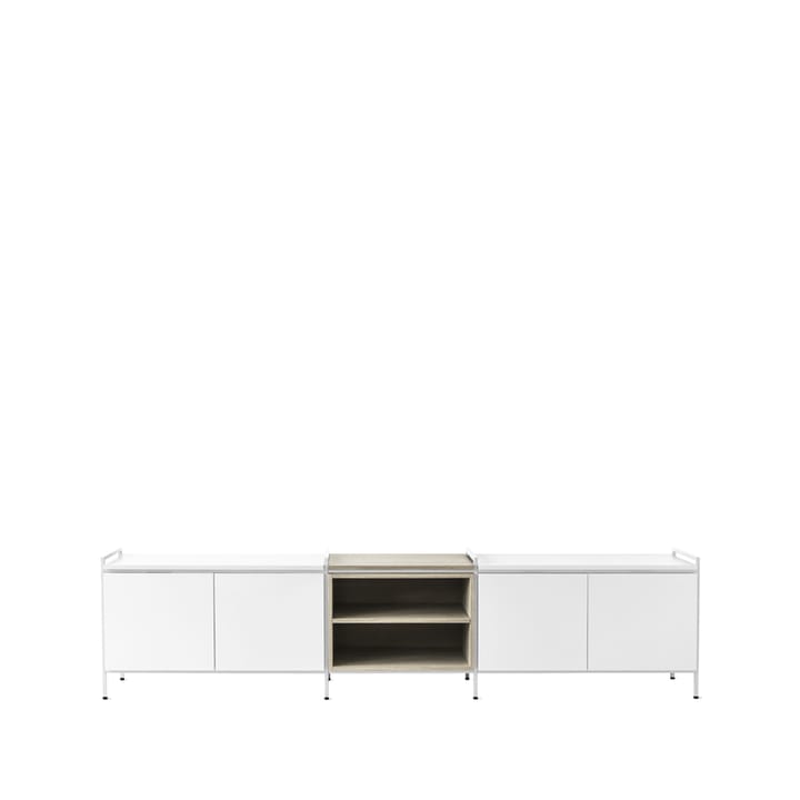 Molto Låg Sideboard - Weiß/Eiche, 3 Teile - Zweed