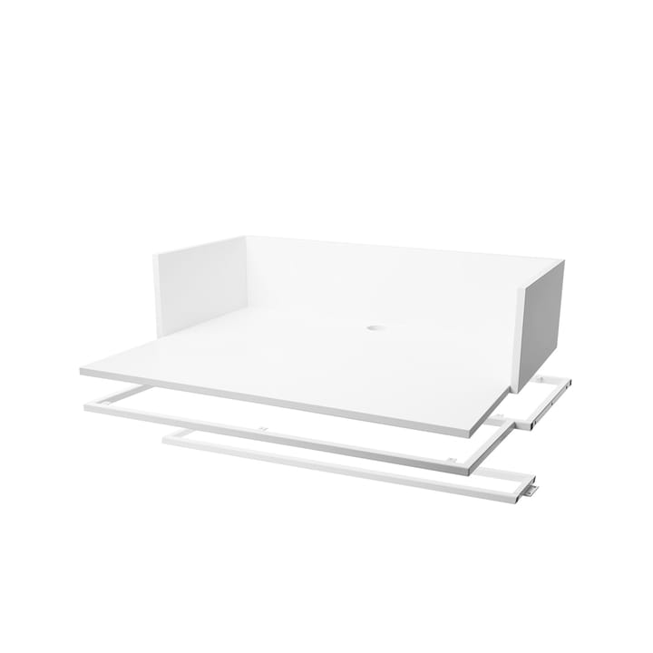 Molto Schreibtischmodul 840 - Weiß, inkl. weißer Metallrahmen - Zweed