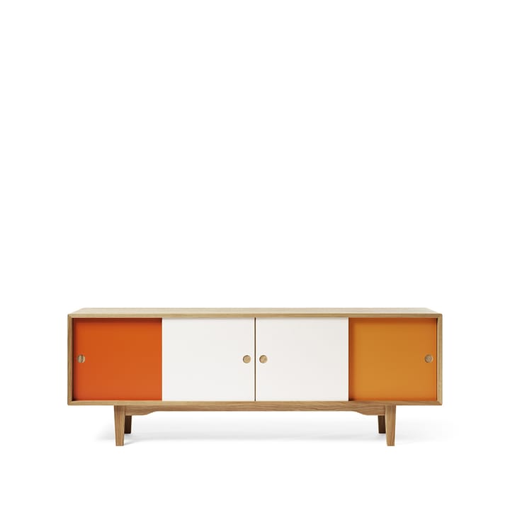 Moodi 180 Sideboard - Orange/weiß, Eiche - Zweed