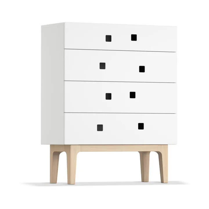Peep B3 Kommode - Weiß, weißpimentierte Eiche - Zweed