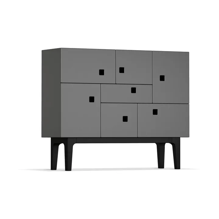 Peep C1 Schrank - Slate grey, Gestell schwarz lackiert - Zweed