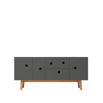 Peep M2 Tv-Bank - Slate grey, retro, Eichengestell - Zweed