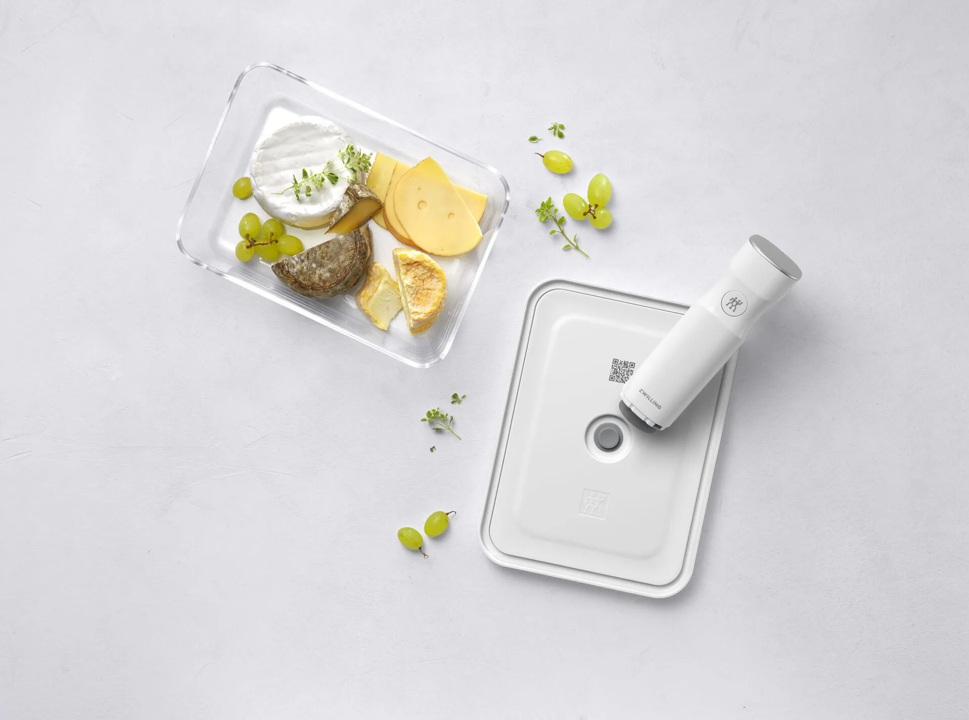 Fresh & save Vakuum rechteckige Lunchbox 2 L, Borosilikatglas Zwilling