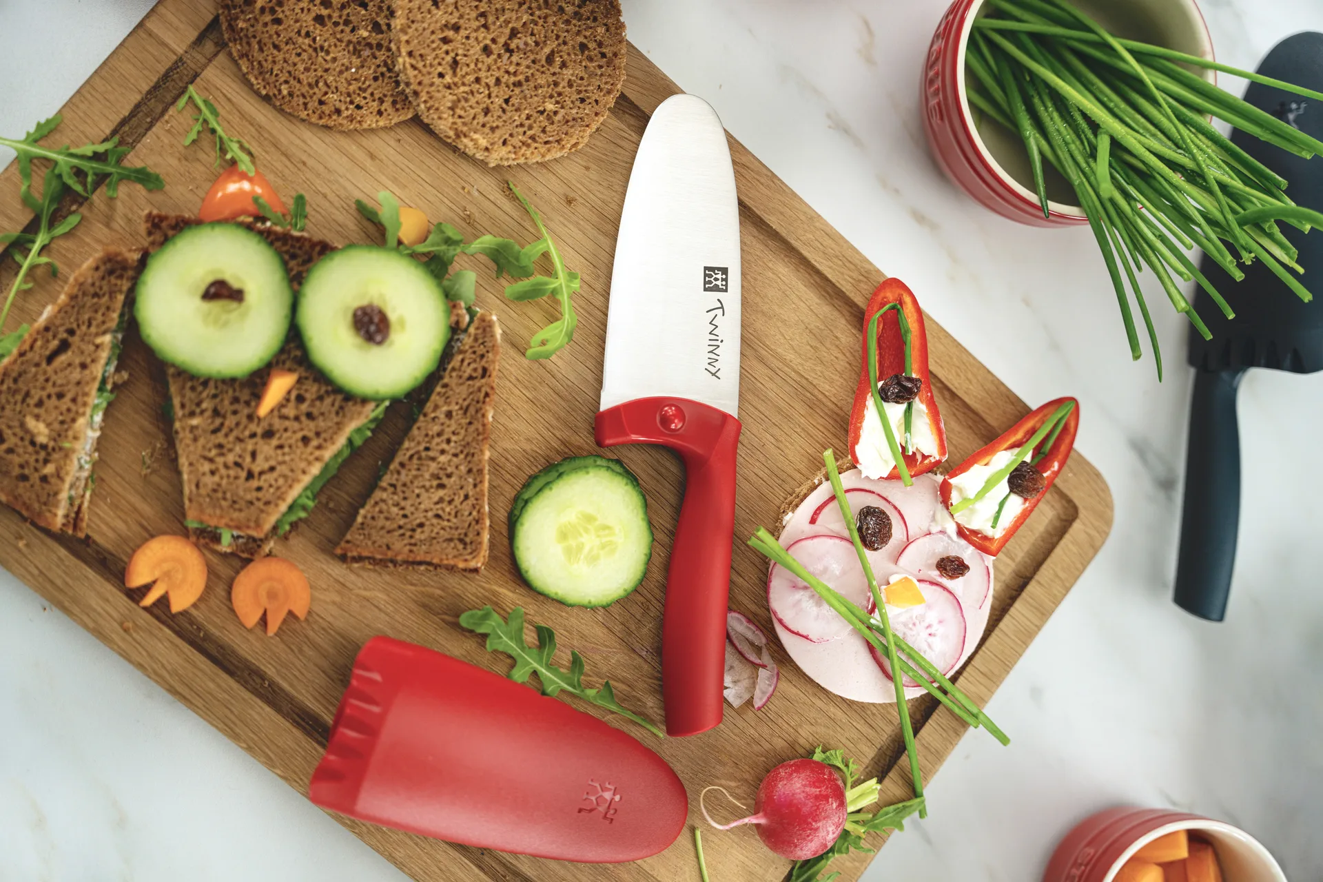 Twinny Küchenmesser 10cm, Rot Zwilling