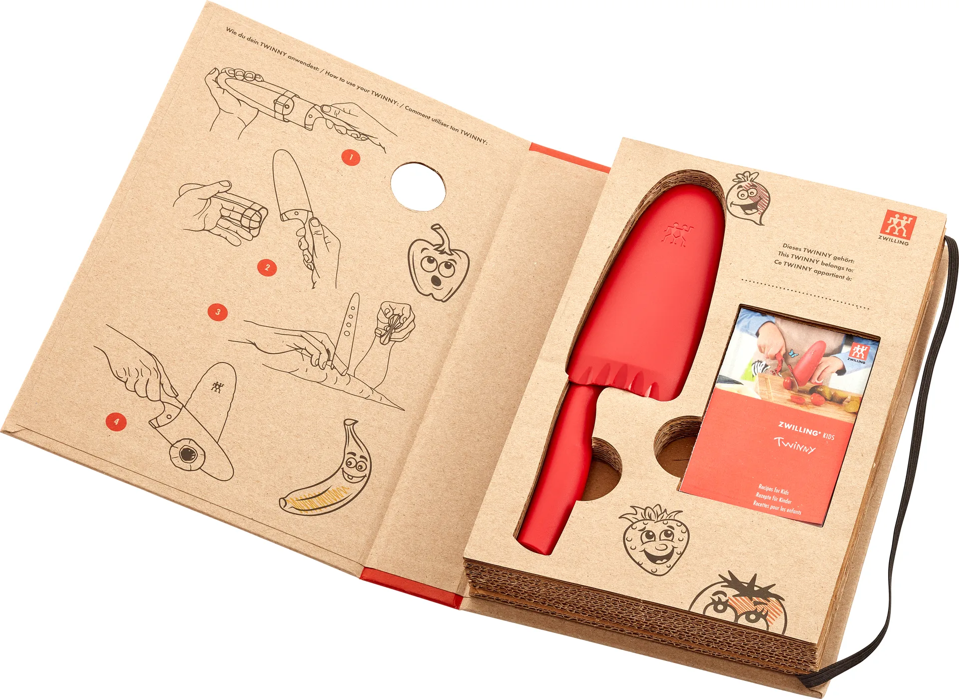 Twinny Küchenmesser 10cm, Rot Zwilling