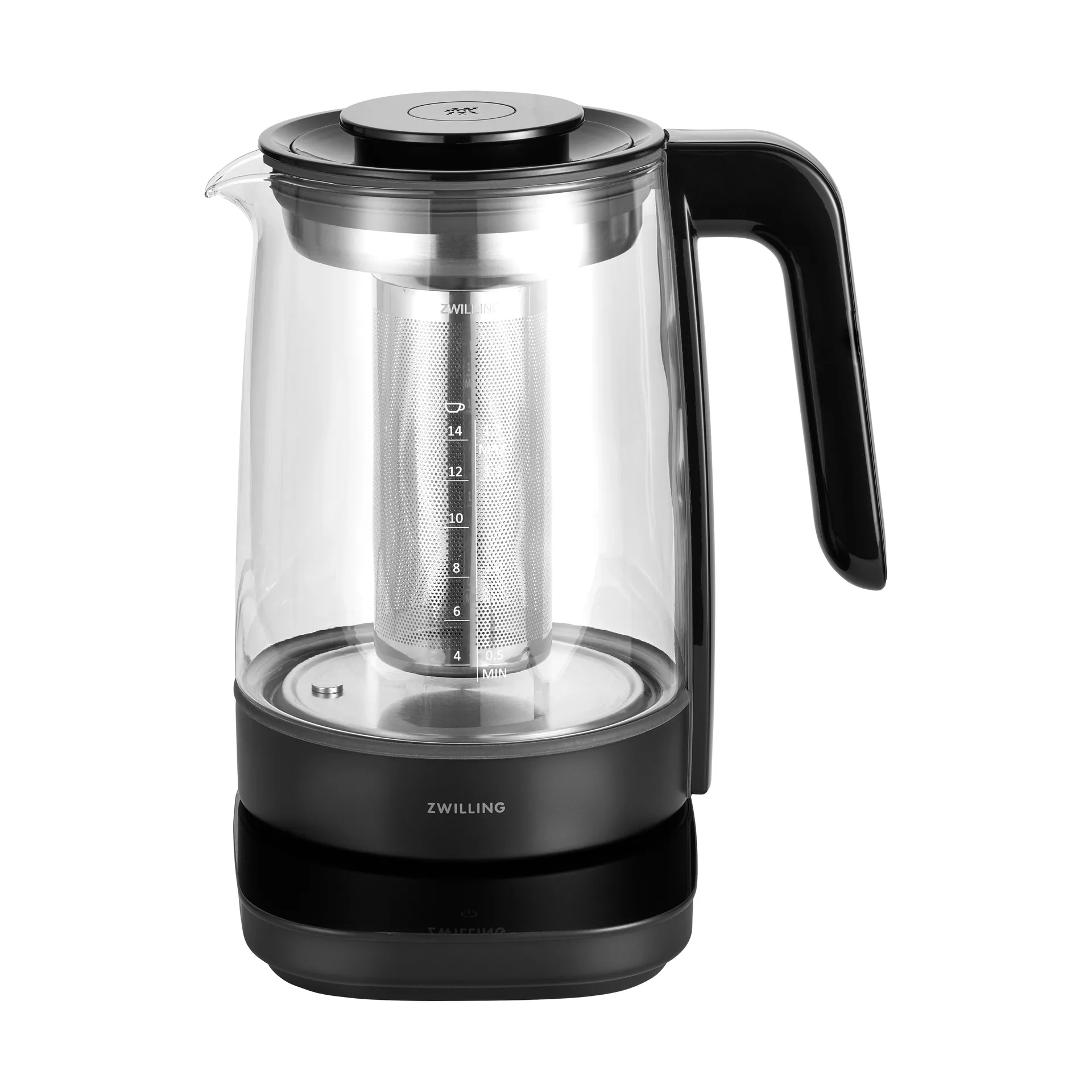 Zwilling elektrischer Wasserkocher und Teesieb 1,7 L, Schwarz Zwilling