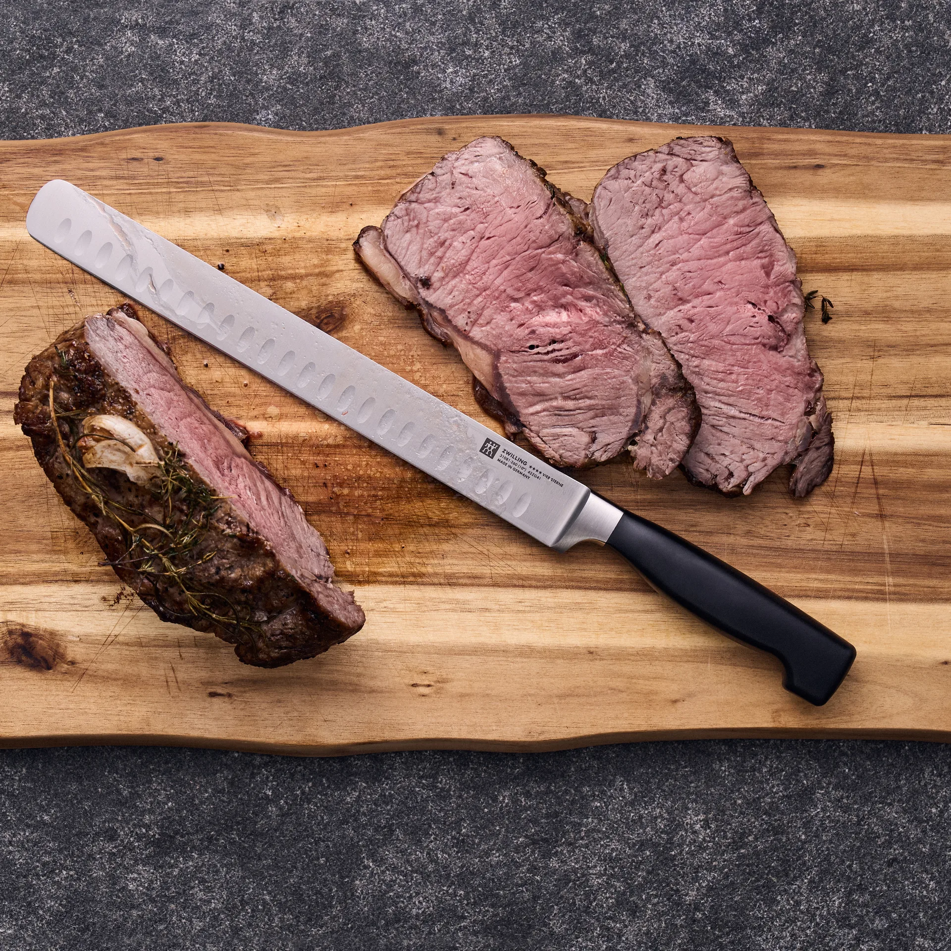 Zwilling Four star Filier-/Tranchiermesser 26 cm, Schwarz-Edelstahl Zwilling