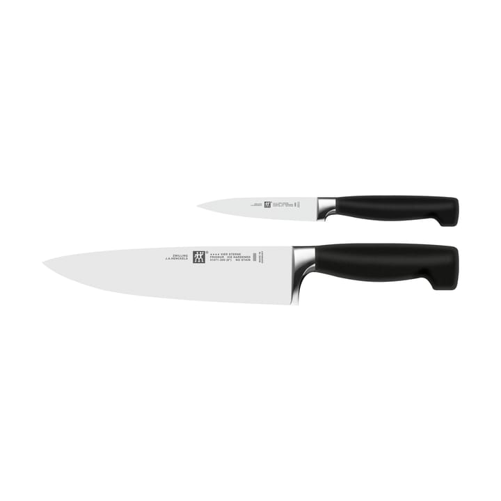 Zwilling Four star Messerset 2-teilig - Schwarz-Edelstahl - Zwilling